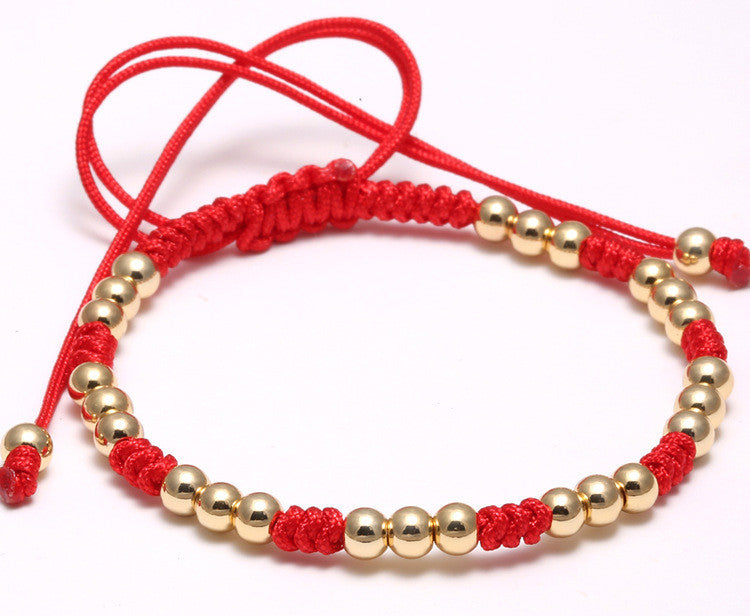 Multiple 18kt Gold Plated 4mm Beaded Macrame Bracelet