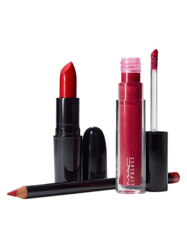 MAC Starlit Lip Bag - Red - 5 pc. Set