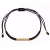 18kt Gold Plated 4mm Beaded Macrame Bracelet