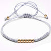 18kt Gold Plated 4mm Beaded Macrame Bracelet