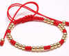 Multiple 18kt Gold Plated 4mm Beaded Macrame Bracelet