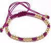 Multiple 18kt Gold Plated 4mm Beaded Macrame Bracelet