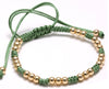 Multiple 18kt Gold Plated 4mm Beaded Macrame Bracelet