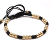 Multiple 18kt Gold Plated 4mm Beaded Macrame Bracelet