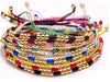 Multiple 18kt Gold Plated 4mm Beaded Macrame Bracelet