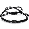 18kt Rhodium Stopper Macrame Bracelet