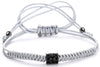 18kt Rhodium Stopper Macrame Bracelet