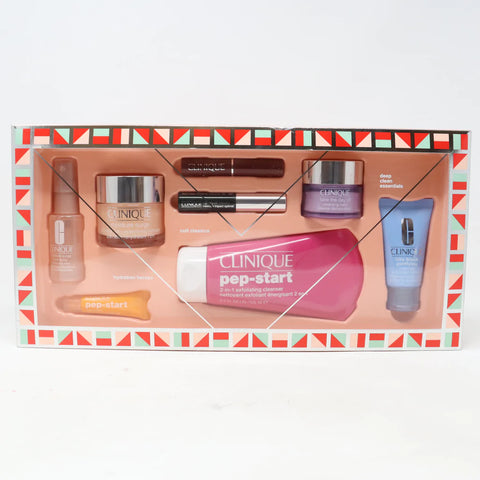 Clinique Red And Pink Geometric Pattern Makeup Gift Set