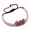 3 Disco Zircon Ball Macrame Bracelet