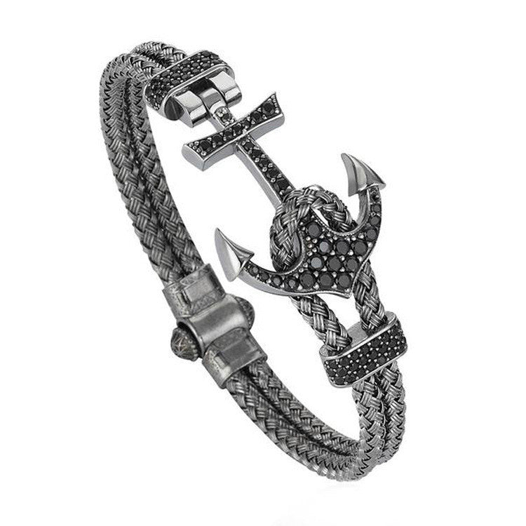 Anchor Metal Braided Bracelet