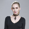 Black Fringe Choker Necklace