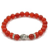 Buddha Marble with Ring of Crystals Beaded Bracelet