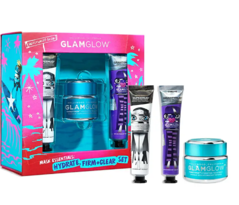 Glamglow 3PC Mask Essentials - Hydrate, Firm + Clear Set Thirsty Super Gravity Mud