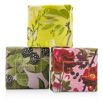 Jo Malone Soap Coffret English Pear & Fressia / Blackberry & Bay / Red Roses
