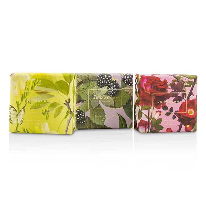 Jo Malone Soap Coffret English Pear & Fressia / Blackberry & Bay / Red Roses