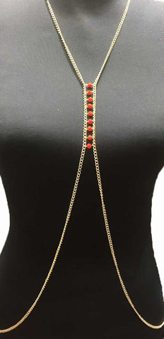 Sophia Tassel Gold-tone Dress and Bikini Chain Body Jewelry