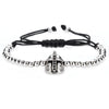 Hypnotique 18k Plated Spartan Helmet Macrame Bracelet