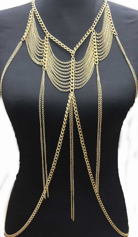 Cynthia Tassel Gold-tone Chain Body Jewelry