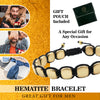Hematite 8mm Magnetic Beaded Bracelet with Adjustable Rope - Square - Gold